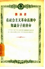 在社会主义革命高潮中知识分子的使命  1956年1月31日，在中国人民政治协商会议第二届全国委员会第二次全体会议上的报告