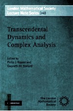 TRANSCENDENTAL DYNAMICS AND COMPLEX ANALYSIS A TRIBUTE TO NOEL BAKER