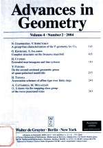 ADVANCES IN GEOMETRY VOLUME 4 NUMBER 2 2004