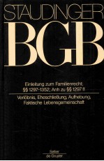 KOMMENTAR ZUM BURGERLICHEN GESETZBUCH MIT EINFUHRUNGSGESETZ UND NEBENGESETZEN BUCH 4 FAMILIENRECHT E