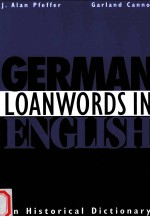 GERMAN LOANWORDS IN ENGLISH AN HISTORICAL DICTIONARY