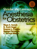 SHNIDER AND LEVINSON'S ANESTHESIA FOR OBSTETRICS FIFTH EDITION