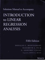 SOLUTIONS MANUAL TO ACCOMPANY INTRODUCTION TO LINEAR REGRESSION ANALYSIS FIFTH EDITION