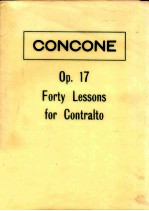 Forty Lessons for Contralto op.17