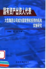 国有资产出资人代表 大型集团公司成为国家授权投资的机构实施研究